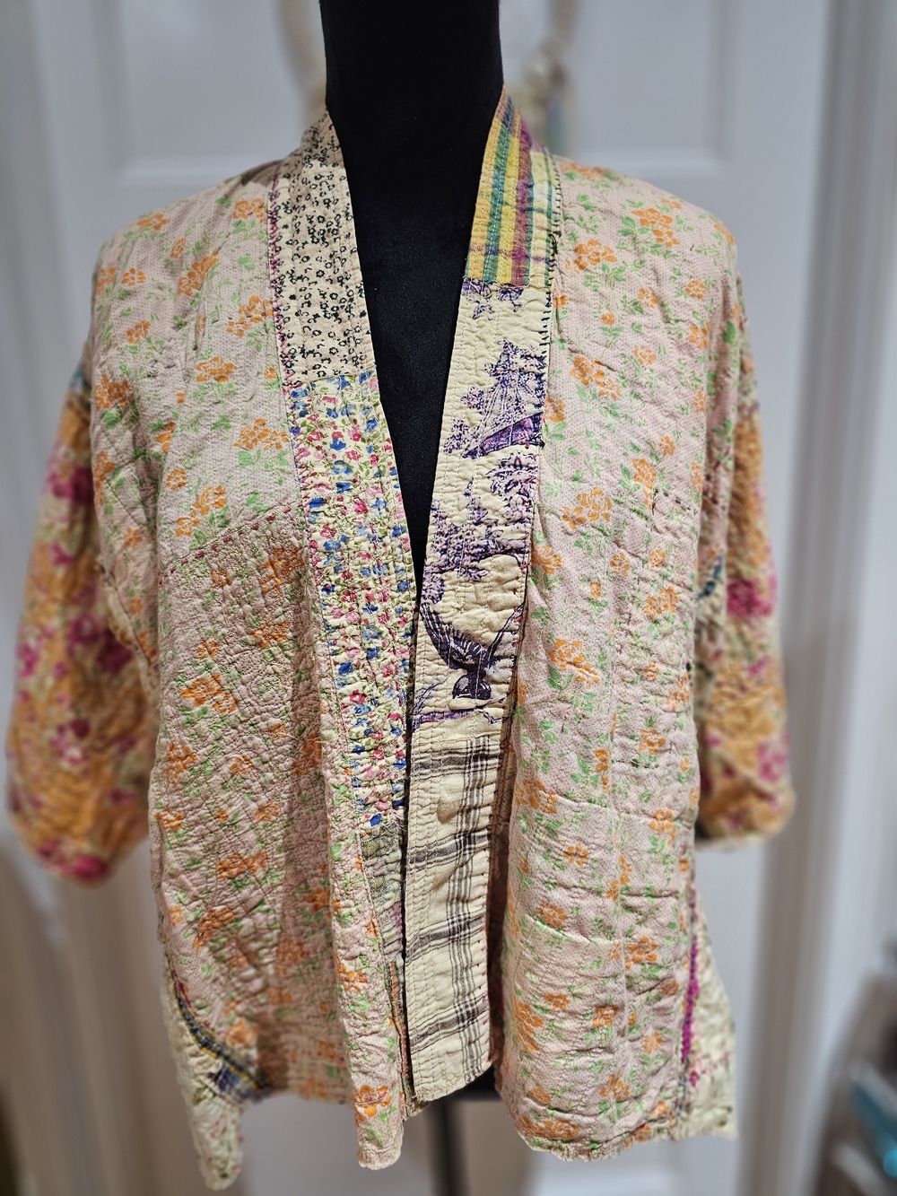 Magnolia Pearl Patchwork Dekker Kimono, REVERSIBLE - NWT - Picture 6 of 16